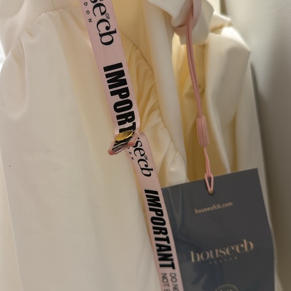 HOUSE OF CB 'Florianne' Ivory Bow Mini Dress New w/Tags - Picture 8 of 14